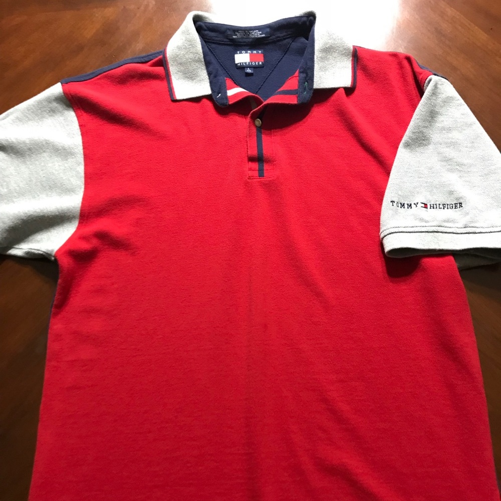 Vintage 90s Tommy Hilfiger Polo Shirt Size L